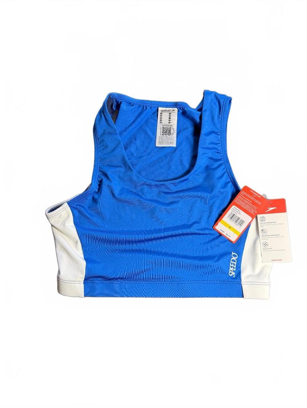 SPEEDO racerback pullover chlorine piling resistant unpadded athletic swim top